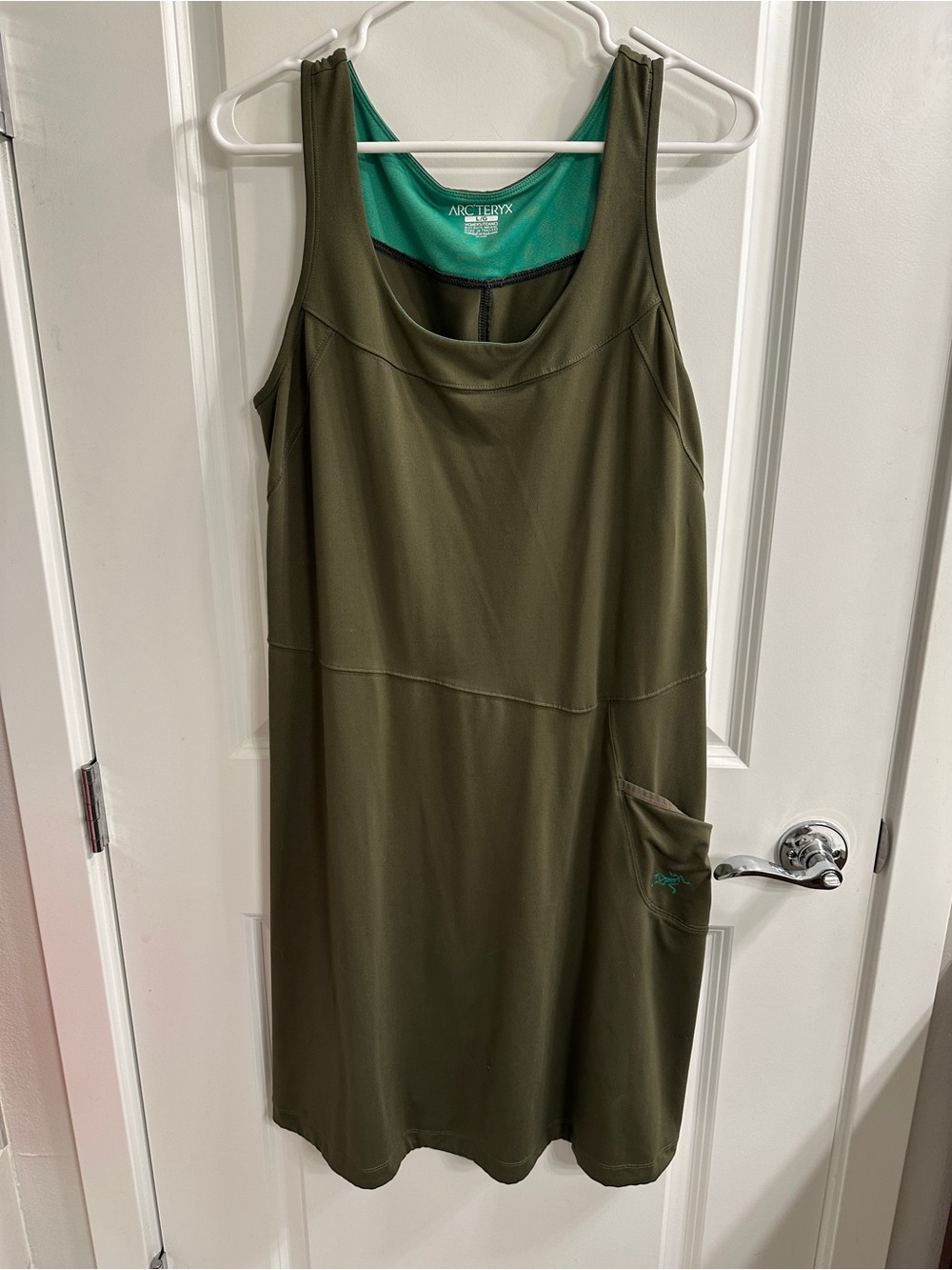 Arc'teryx Olive Green Tank Midi Dress - women’s large